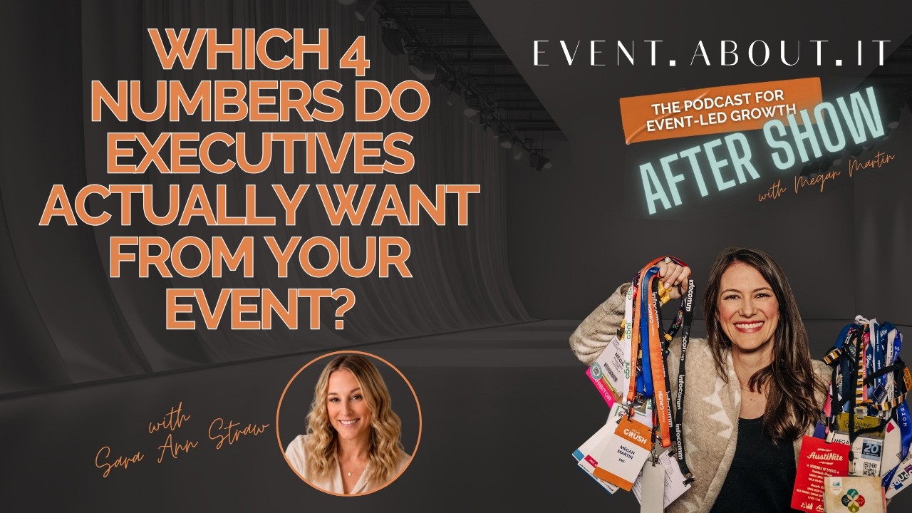 The Event About It Podcast episode: Which 4 Numbers Do Executives Actually Want From Your Event?