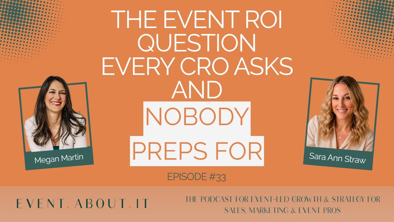 The Event About It Podcast episode: The Event ROI Question Every CRO Asks and Nobody Preps For
